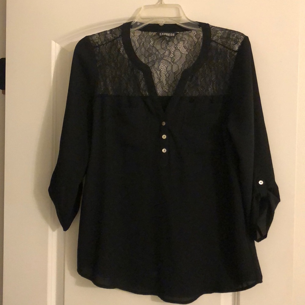 Black Express 3/4 sleeve blouse size small